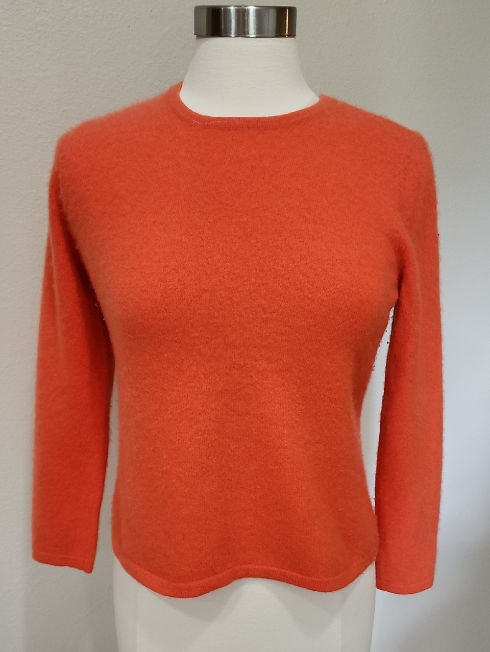 Lands' End Crewneck Sweater 100% Cashmere Plush Thick Classic Preppy size MP